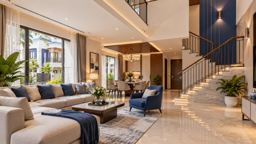 Spacious family living area inside an Ozone Avenue duplex home